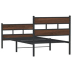 vidaXL Bettgestell ohne Matratze mit Kopf- und Fußteil 75x190 cm