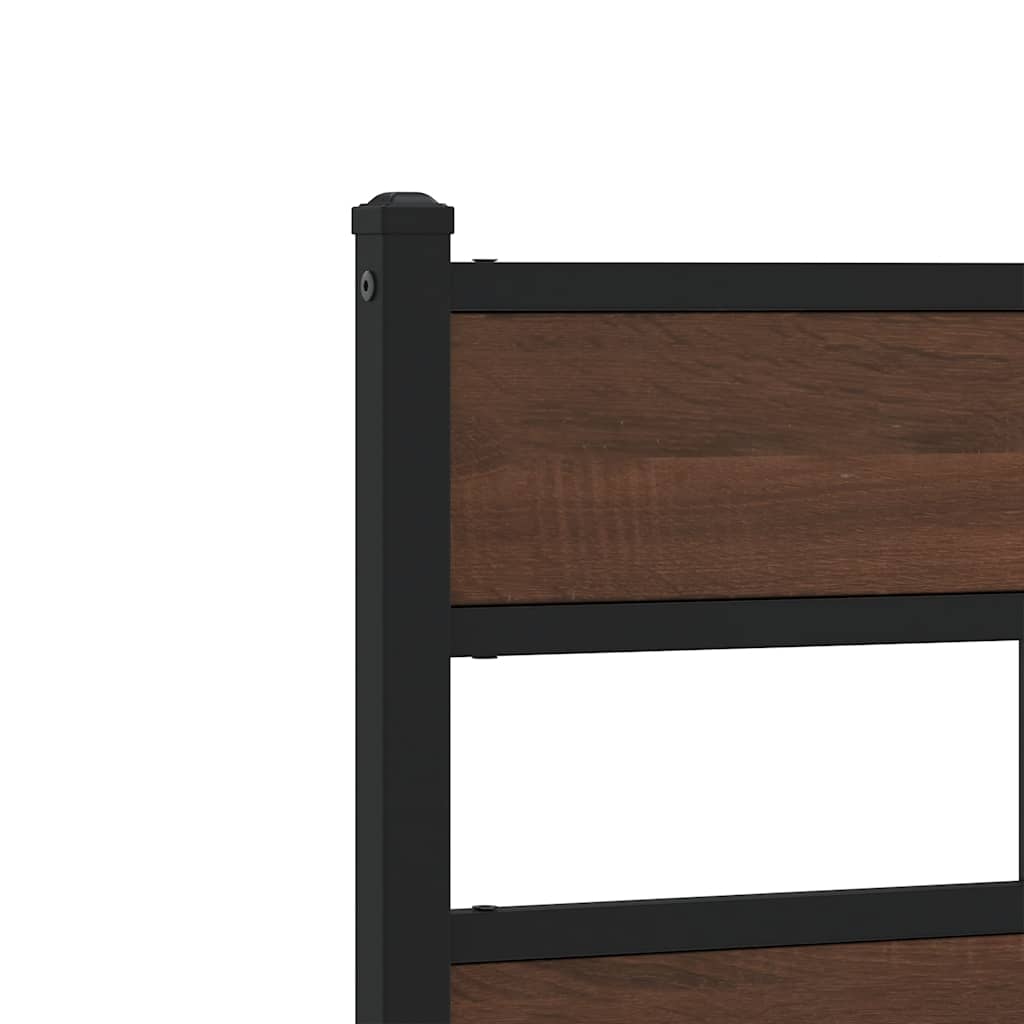 vidaXL Ersatz-Kopfteil Braun Eichen-Optik 75 cm Stahl und Holzwerkstoff