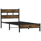 vidaXL Bettgestell ohne Matratze mit Kopfteil Sonoma-Eiche 75x190 cm