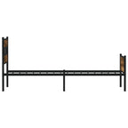 vidaXL Bettgestell ohne Matratze Räuchereiche 75x190 cm Holzwerkstoff