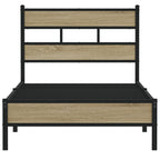 vidaXL Bettgestell ohne Matratze Sonoma-Eiche 75x190 cm Holzwerkstoff