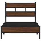 vidaXL Bettgestell ohne Matratze Braun Eiche 75x190 cm Holzwerkstoff