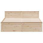 vidaXL Massivholzbett ohne Matratze mit Kopfteil 200x200 cm