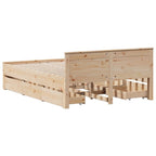vidaXL Massivholzbett ohne Matratze mit Kopfteil 160x200 cm Kiefer