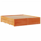 vidaXL Massivholzbett ohne Matratze mit Schubladen Braun 180x200 cm