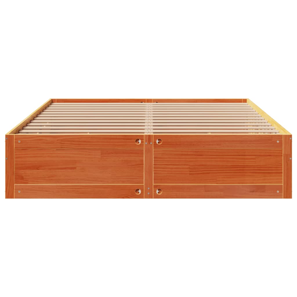 vidaXL Massivholzbett ohne Matratze mit Schubladen Braun 180x200 cm