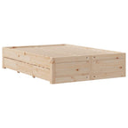 vidaXL Massivholzbett ohne Matratze mit Schubladen 150x200 cm Kiefer