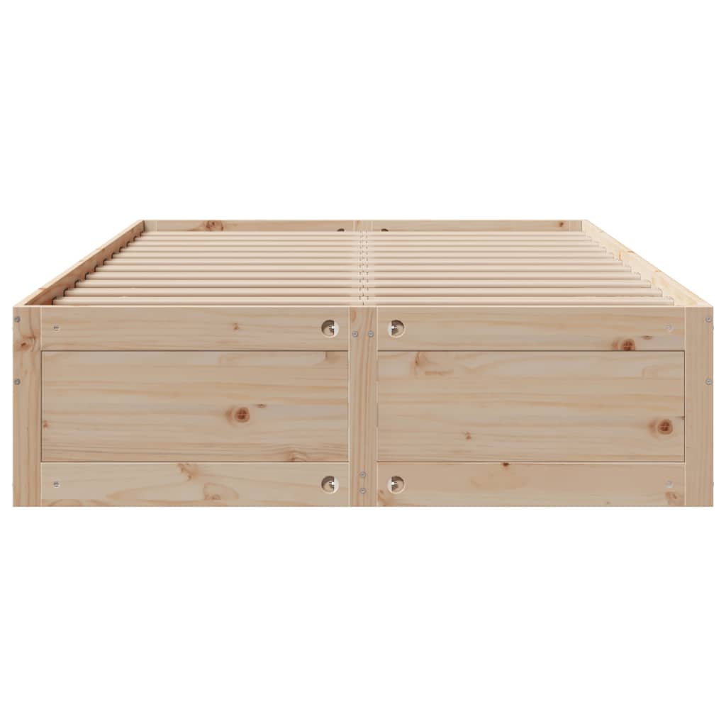 vidaXL Massivholzbett ohne Matratze mit Schubladen 150x200 cm Kiefer