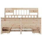 vidaXL Massivholzbett mit Regal ohne Matratze 180x200 cm Kiefernholz
