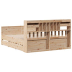 vidaXL Massivholzbett mit Regal ohne Matratze 180x200 cm Kiefernholz