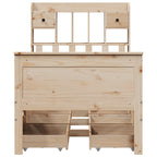 vidaXL Bücherregalbett ohne Matratze 75x190 cm Massivholz Kiefer
