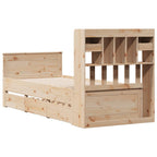 vidaXL Bücherregalbett ohne Matratze 75x190 cm Massivholz Kiefer