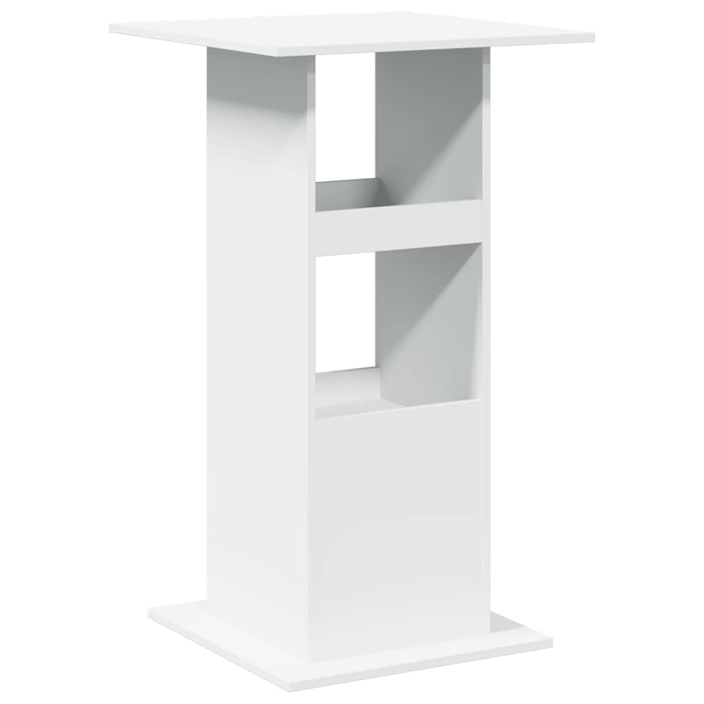 vidaXL Bartisch mit Ablagen Weiß 60x60x102 cm Holzwerkstoff