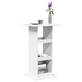 vidaXL Bartisch mit Ablagen Weiß 60x60x102 cm Holzwerkstoff