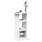 vidaXL Bartisch mit Ablagen Weiß 60x60x102 cm Holzwerkstoff