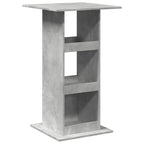 vidaXL Bartisch mit Ablagen Betongrau 60x60x102 cm Holzwerkstoff