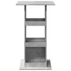 vidaXL Bartisch mit Ablagen Betongrau 60x60x102 cm Holzwerkstoff