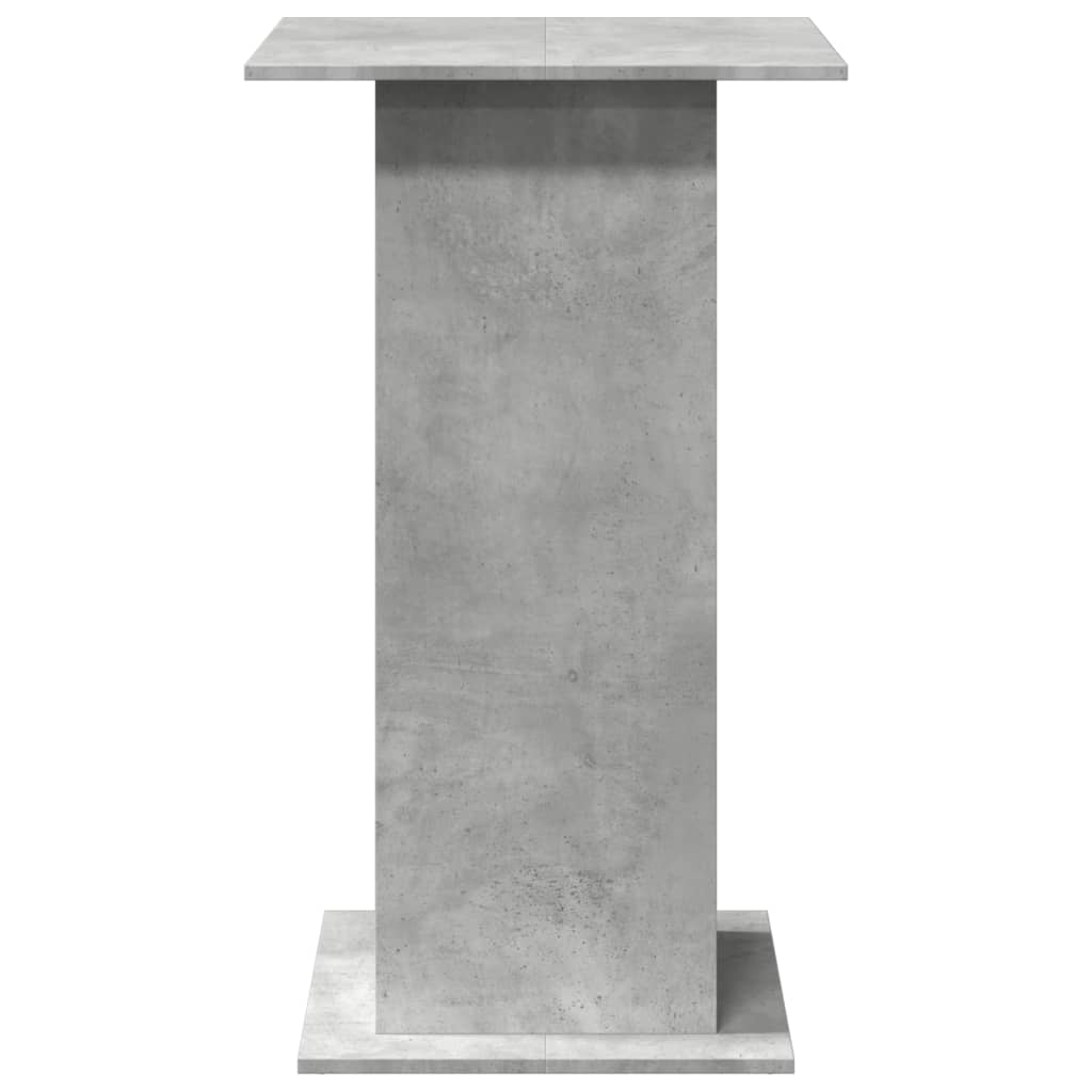 vidaXL Bartisch mit Ablagen Betongrau 60x60x102 cm Holzwerkstoff