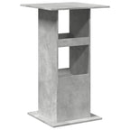 vidaXL Bartisch mit Ablagen Betongrau 60x60x102 cm Holzwerkstoff