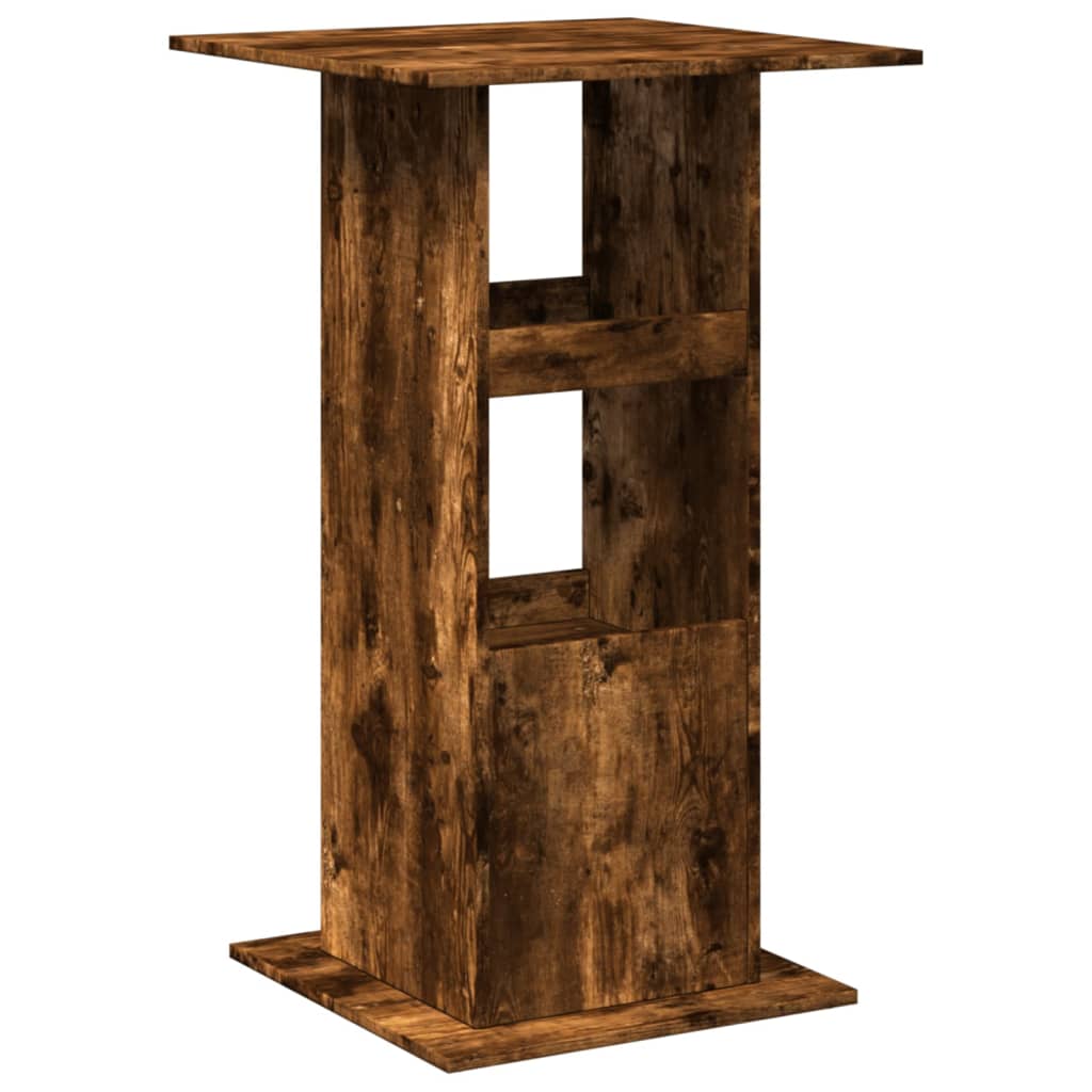 vidaXL Bartisch mit Ablagen Räuchereiche 60x60x102 cm Holzwerkstoff