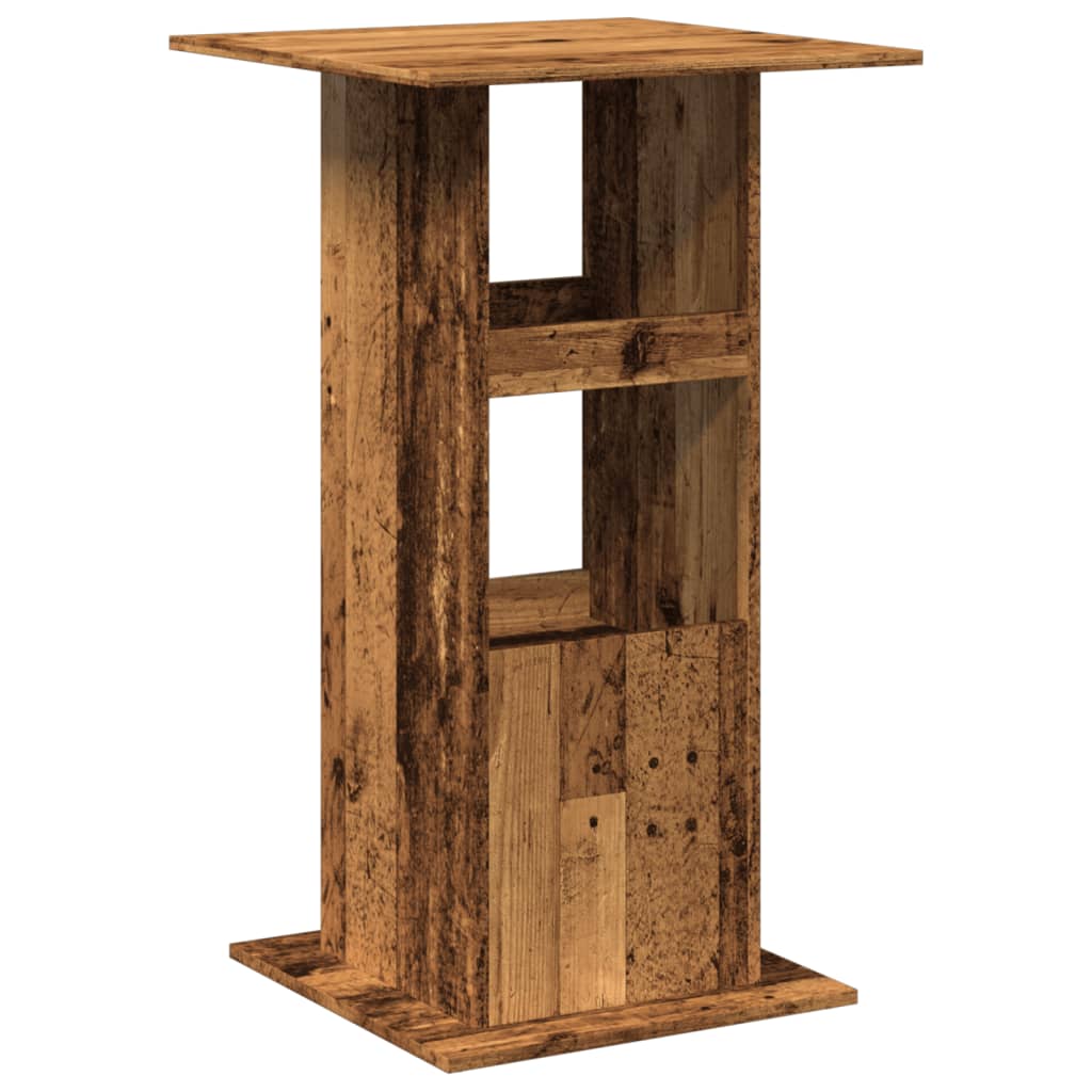 vidaXL Bartisch mit Ablagen Altholz-Optik 60x60x102 cm Holzwerkstoff