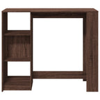 vidaXL Bartisch mit Regal Braun Eiche 124x46x103,5 cm Holzwerkstoff