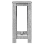 vidaXL Bartisch Betongrau 51x50x103,5 cm Holzwerkstoff