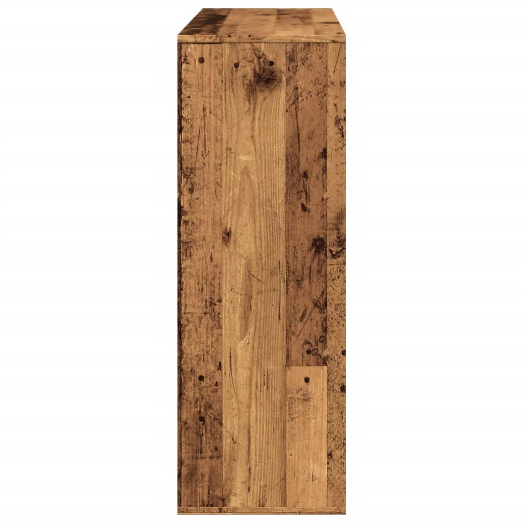 vidaXL Bücherregal/Raumteiler Altholz-Optik 100x33x94,5 cm