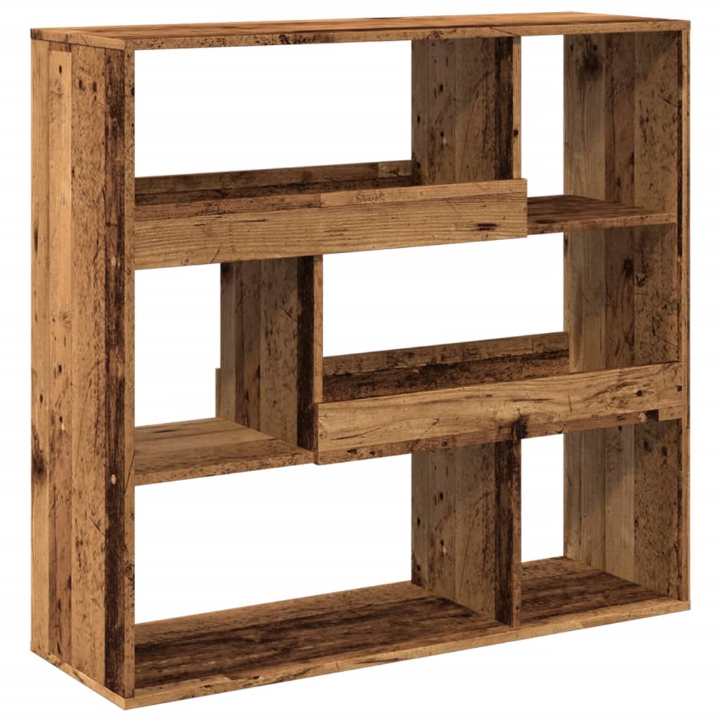 vidaXL Bücherregal/Raumteiler Altholz-Optik 100x33x94,5 cm