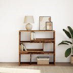 vidaXL Bücherregal/Raumteiler Altholz-Optik 100x33x94,5 cm