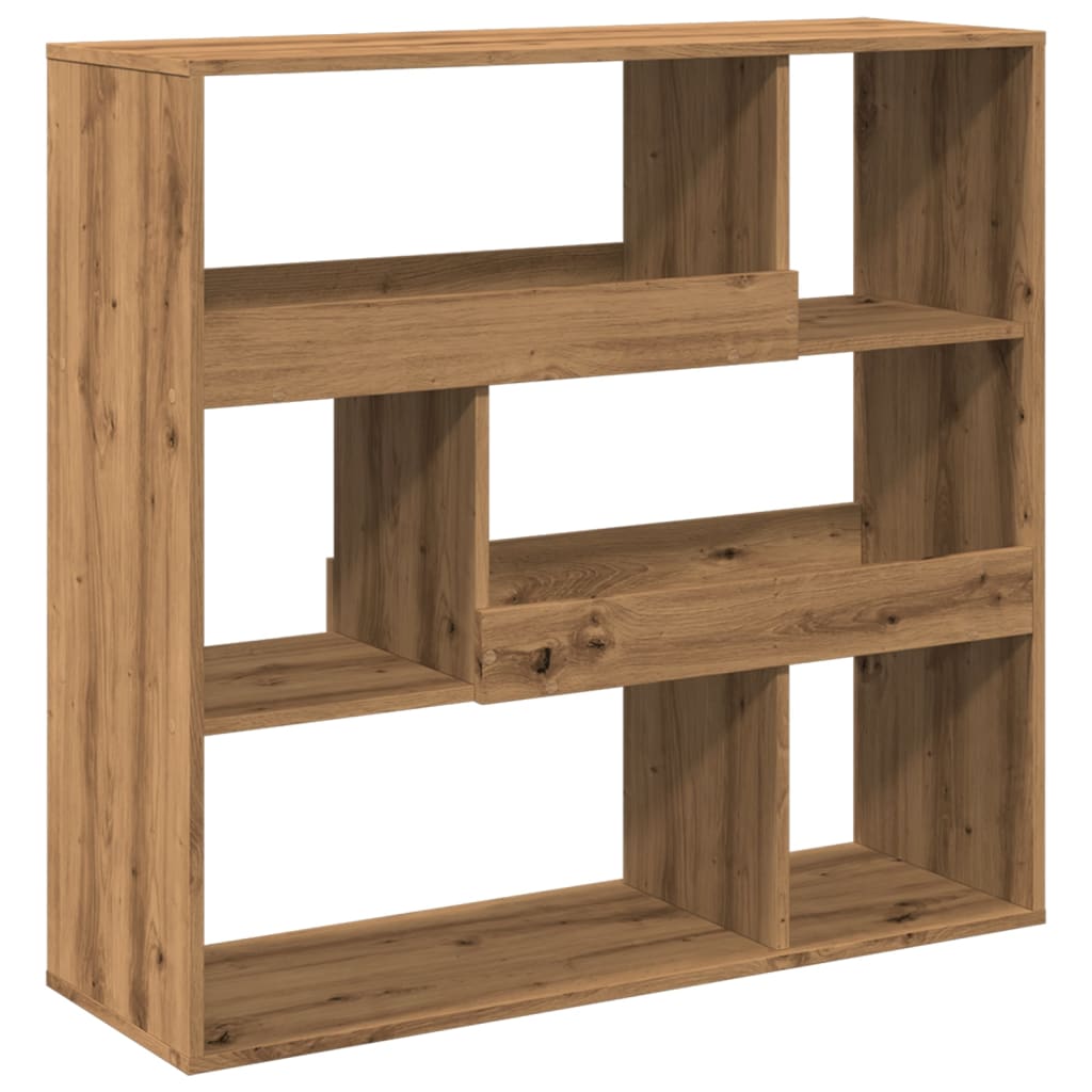 vidaXL Bücherregal/Raumteiler Artisan-Eiche 100x33x94,5 cm