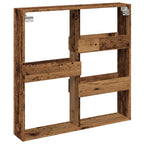 vidaXL Wandschrank Altholz-Optik 80x15x80 cm Holzwerkstoff