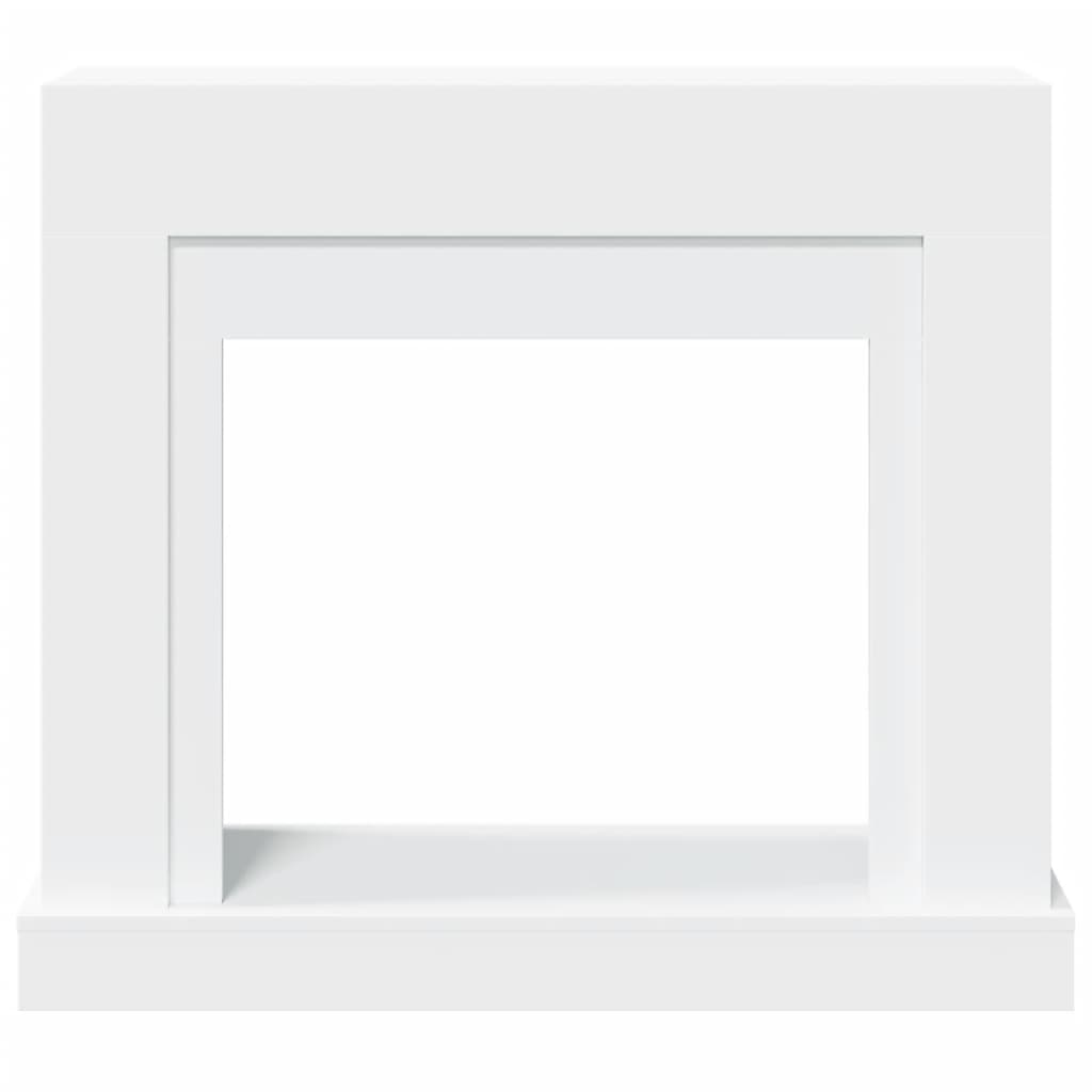 vidaXL Kaminumrandung Weiß 100x30x87,5 cm Holzwerkstoff