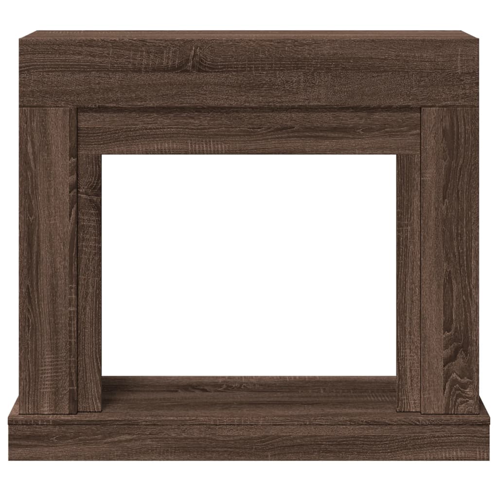 vidaXL Kaminumrandung Braun Eichen-Optik 100x30x87,5 cm Holzwerkstoff