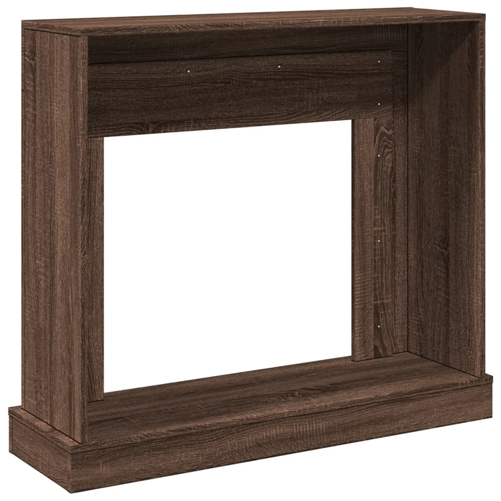 vidaXL Kaminumrandung Braun Eichen-Optik 100x30x87,5 cm Holzwerkstoff