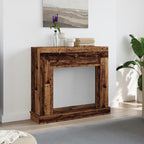 vidaXL Kaminumrandung Altholz-Optik 100x30x87,5 cm Holzwerkstoff