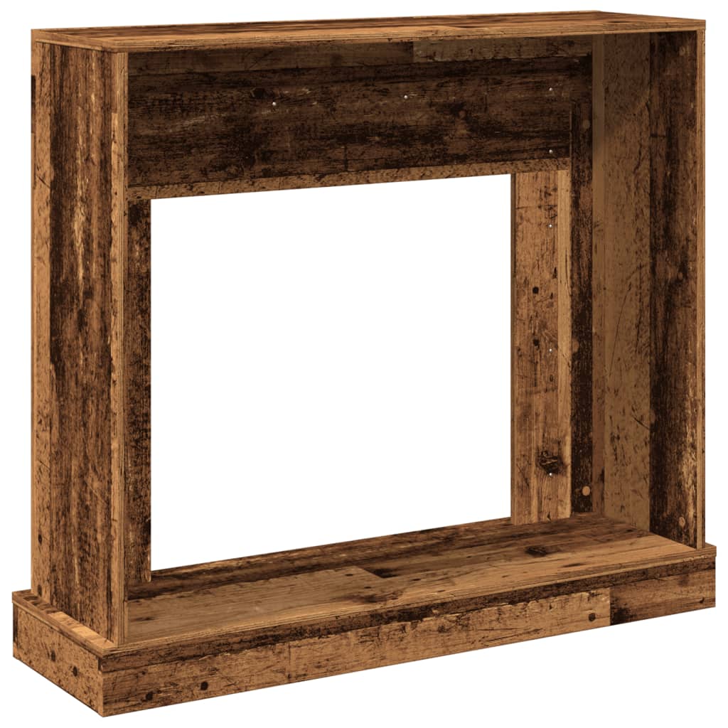 vidaXL Kaminumrandung Altholz-Optik 100x30x87,5 cm Holzwerkstoff