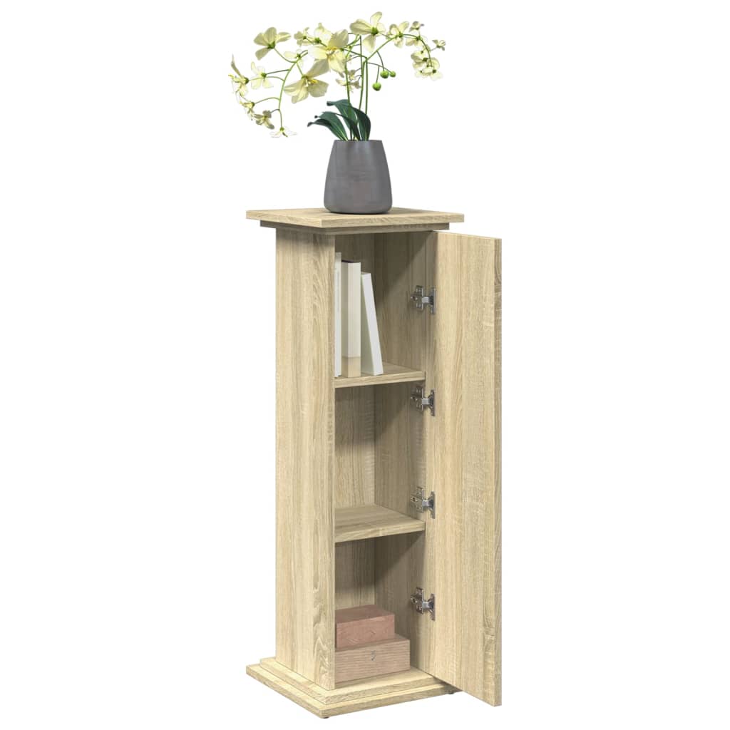 vidaXL Postament mit Stauraum Sonoma-Eiche 31x30x90 cm Holzwerkstoff