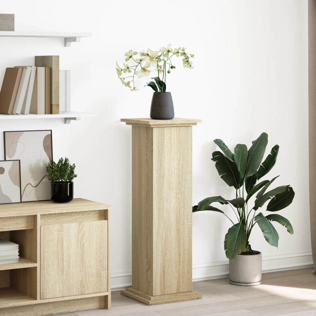 vidaXL Postament mit Stauraum Sonoma-Eiche 31x30x90 cm Holzwerkstoff