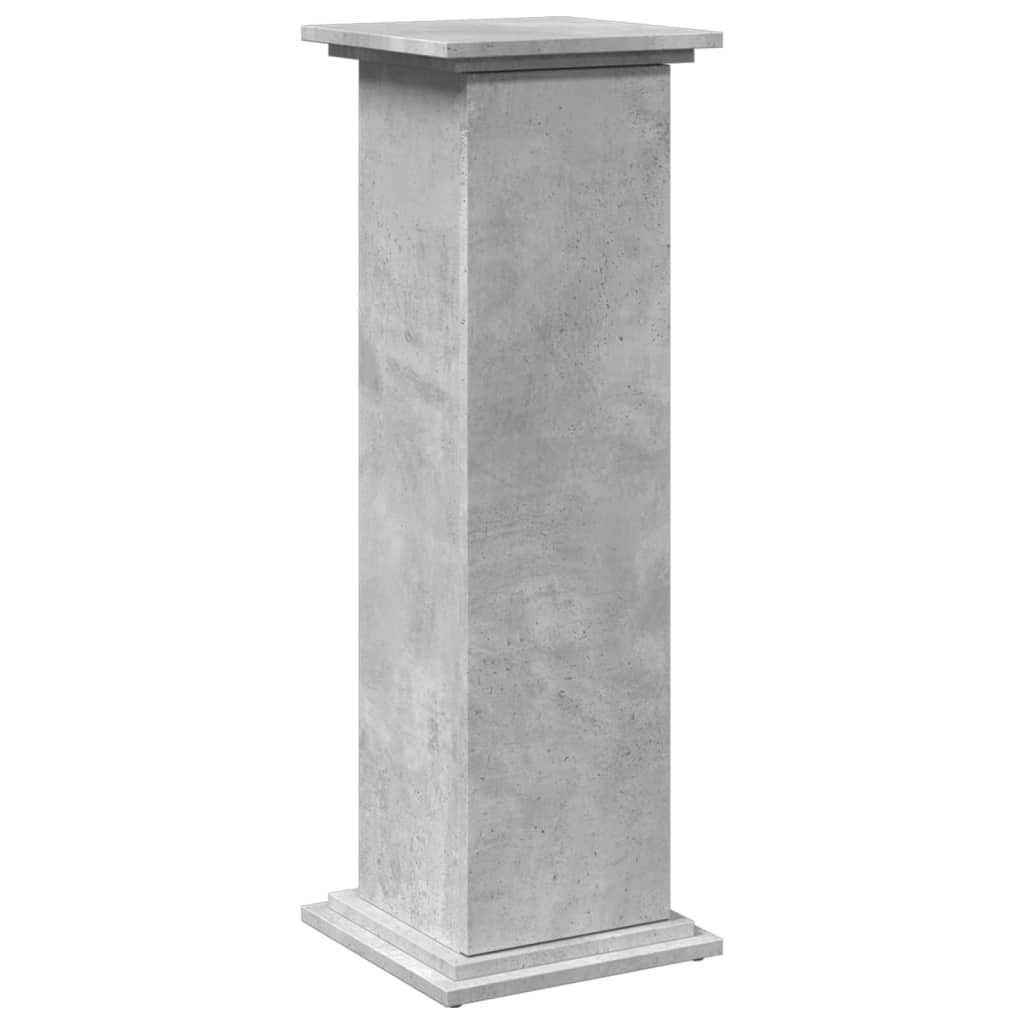 vidaXL Postament mit Stauraum Betongrau 31x30x90 cm Holzwerkstoff