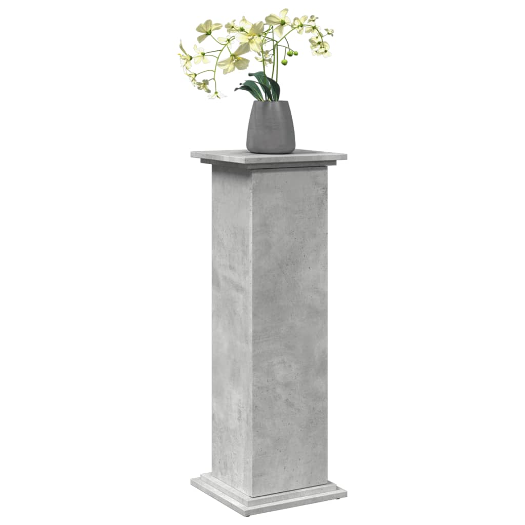 vidaXL Postament mit Stauraum Betongrau 31x30x90 cm Holzwerkstoff