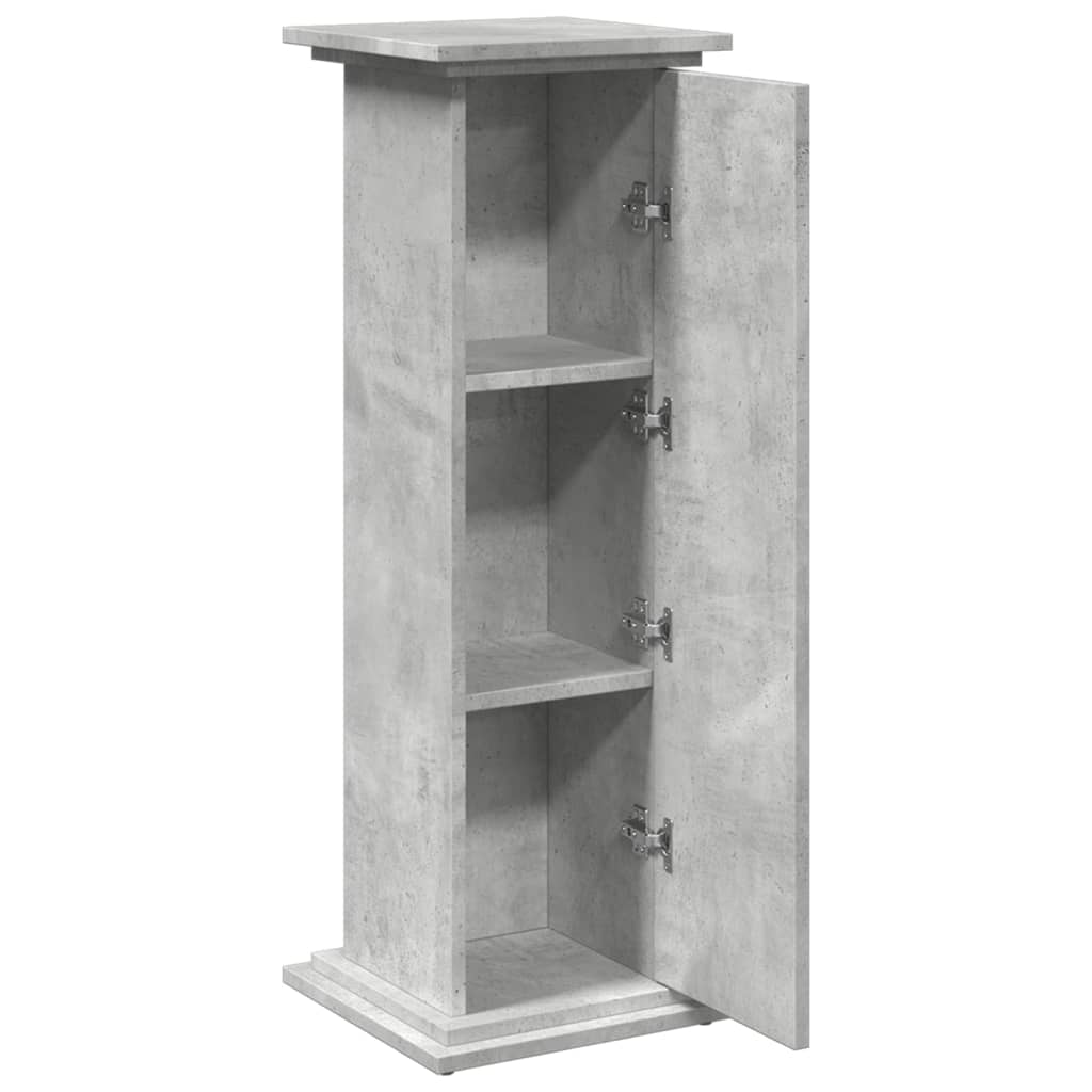 vidaXL Postament mit Stauraum Betongrau 31x30x90 cm Holzwerkstoff