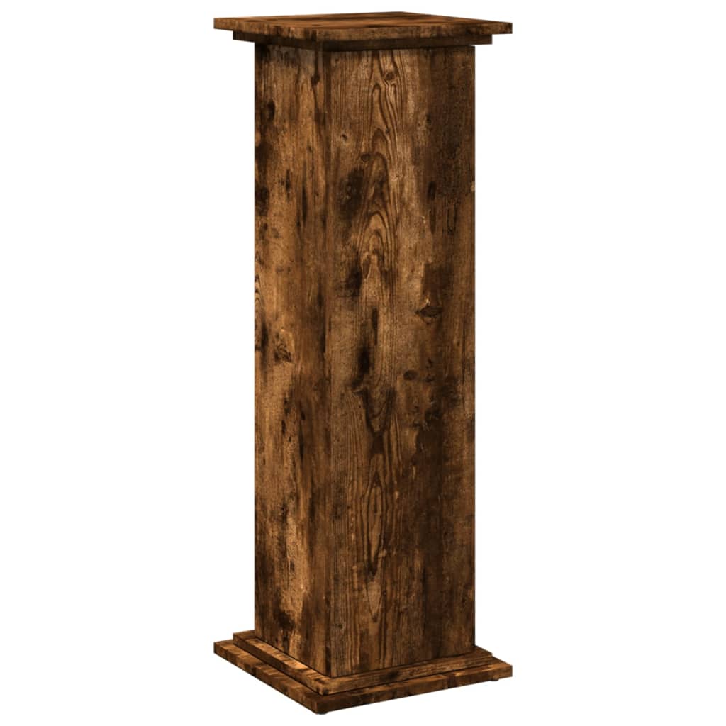 vidaXL Postament mit Stauraum Räuchereiche 31x30x90 cm Holzwerkstoff