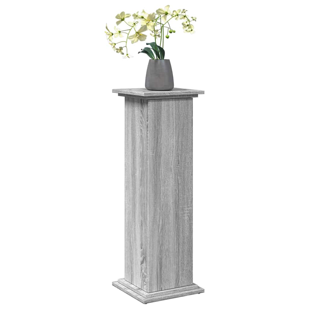 vidaXL Postament mit Stauraum Grau Sonoma 31x30x90 cm Holzwerkstoff