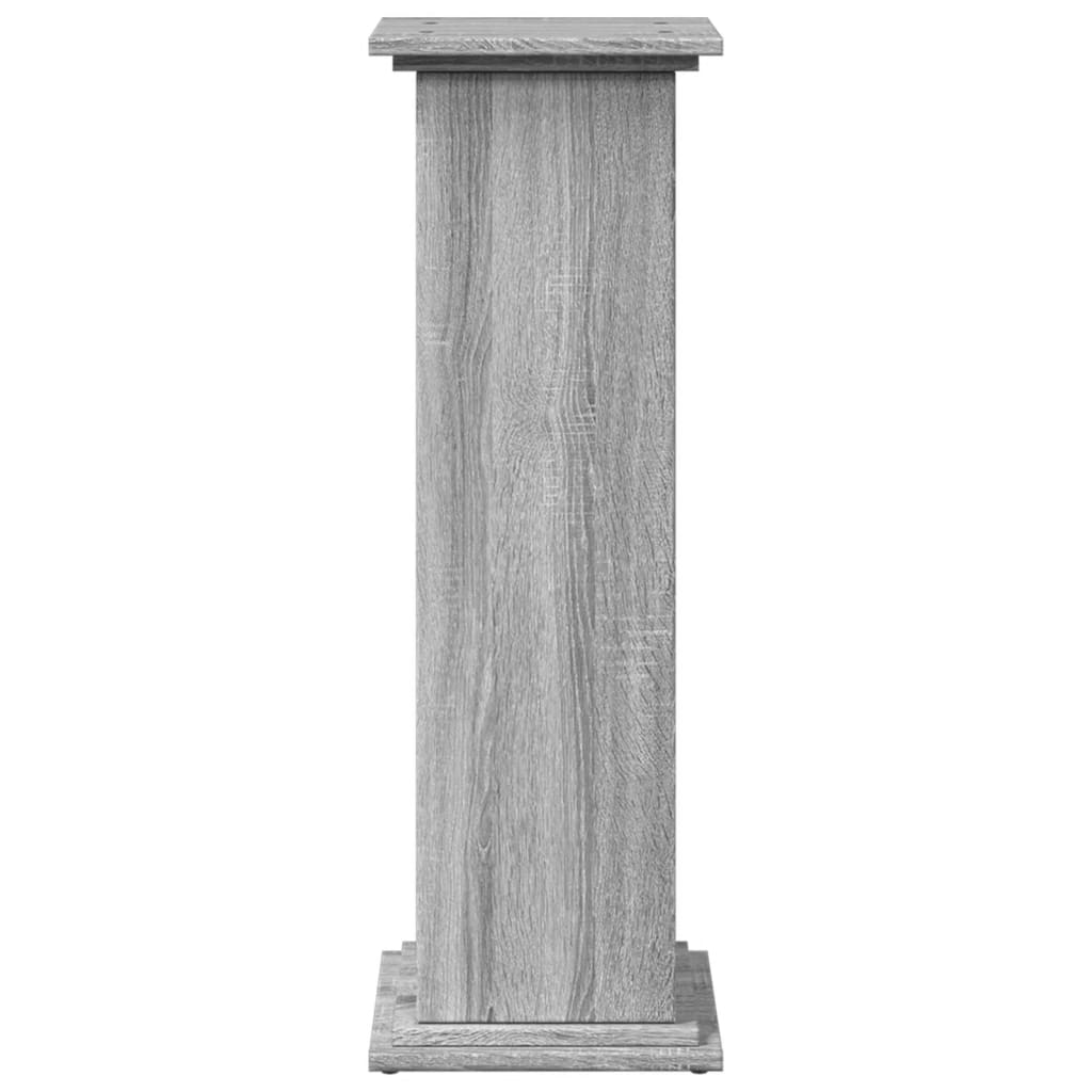 vidaXL Postament mit Stauraum Grau Sonoma 31x30x90 cm Holzwerkstoff