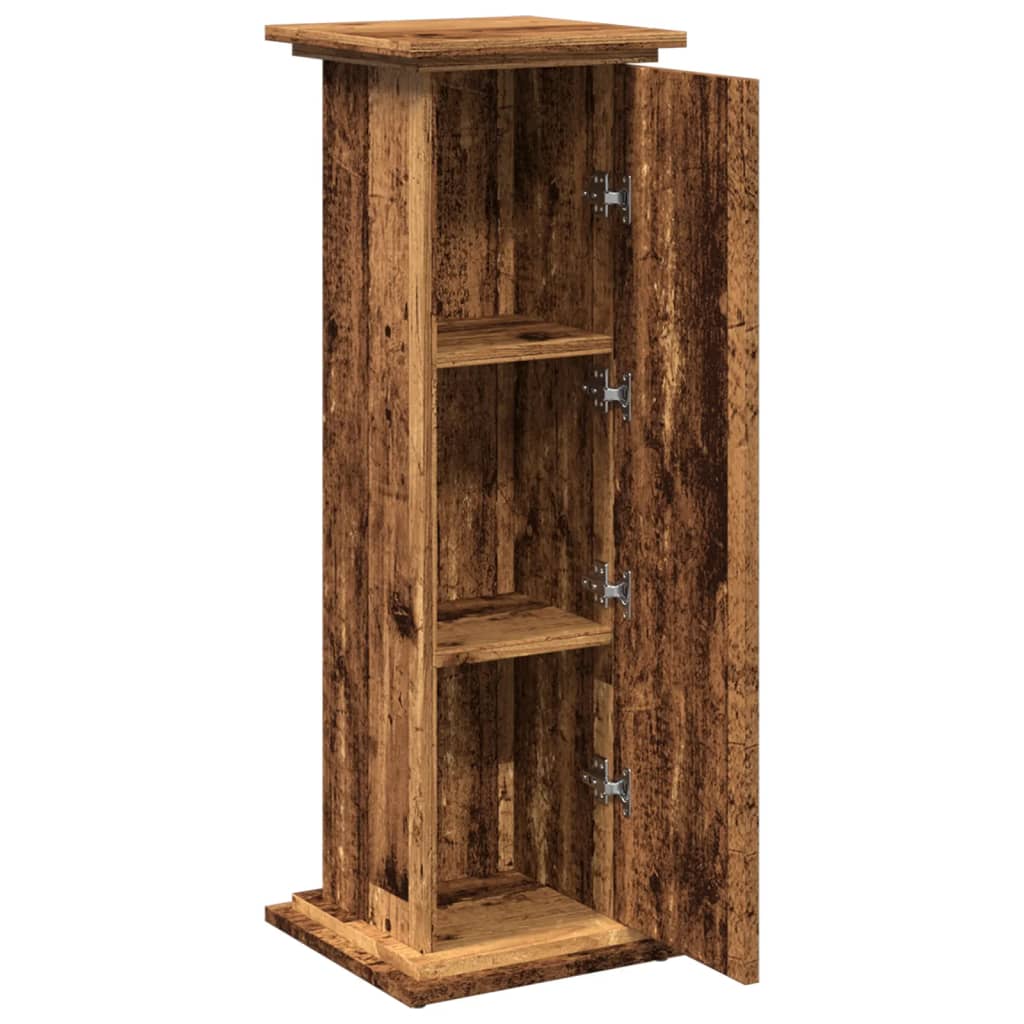 vidaXL Postament mit Stauraum Altholz-Optik 31x30x90 cm Holzwerkstoff