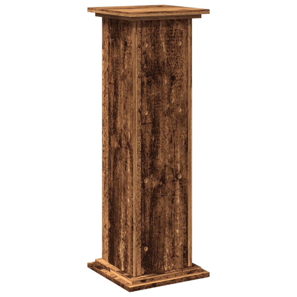 vidaXL Postament mit Stauraum Altholz-Optik 31x30x90 cm Holzwerkstoff