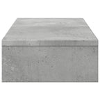 vidaXL Monitorständer Verstellbar Betongrau 60x24x10,5cm Holzwerkstoff