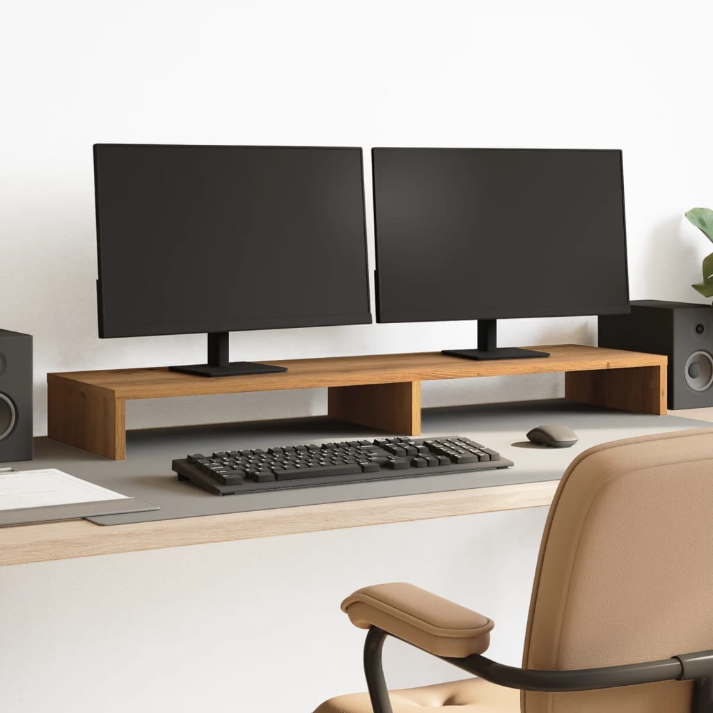 vidaXL Monitorständer Artisan-Eiche 100x27x10 cm Holzwerkstoff