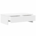 vidaXL Monitorständer mit Schubladen Weiß 50x27x15 cm Holzwerkstoff